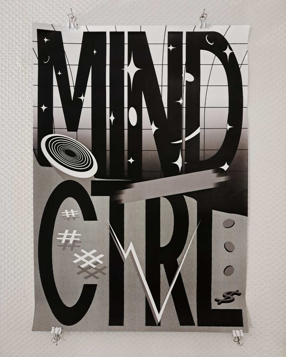 MindCtrl pinned on a wall